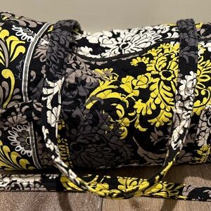 Vera Bradley Black and Yellow Floral Travel Bag